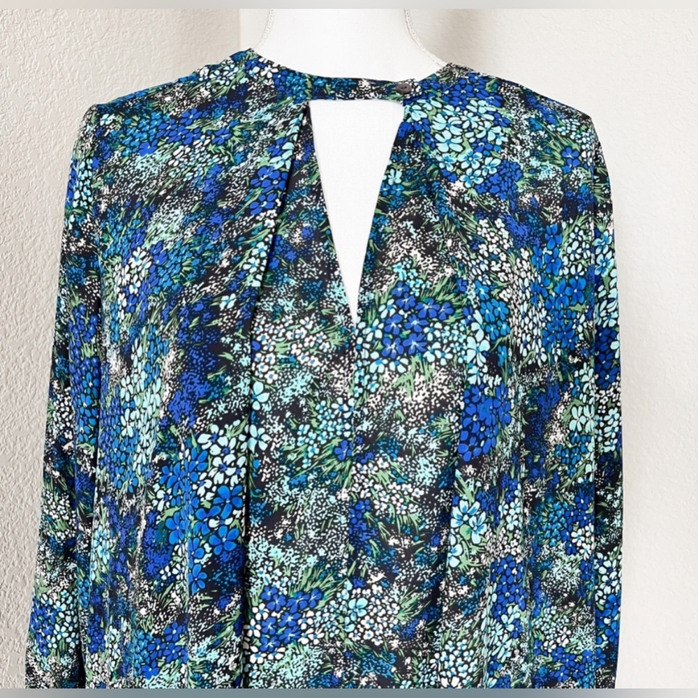 Olivaceous Floral Long Sleeve Shift Dress